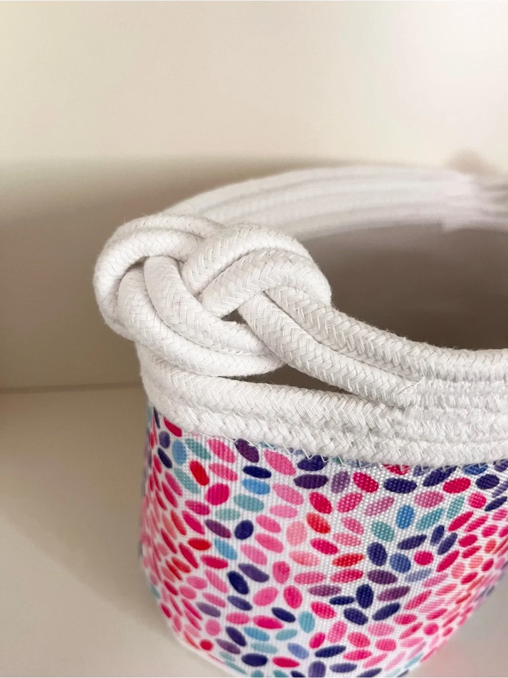 Knot rope storage basket